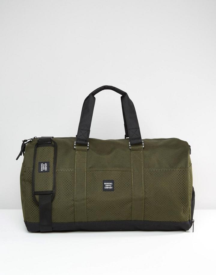 Herschel Supply Co Novel Carryall With Perforated Detail In Khaki 42l - Green