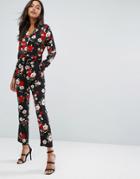 Missguided Cropped Floral Jumpsuit - Multi