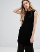 Native Youth Longline Knit Tank - Black