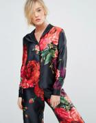 B By Ted Baker Juxtapose Rose Revere Top - Black