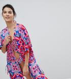 Vero Moda Geo-tribal Printed Tassle Kimono - Multi