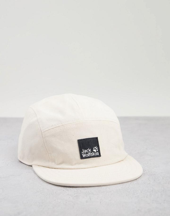Jack Wolfskin Nature 5-panel Cap In Off-white-neutral