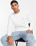Tommy Hilfiger Back Logo Crewneck Sweatshirt In White