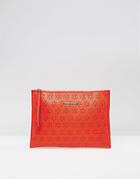 Little Mistress Laser Cut Pouch Clutch Bag - Red
