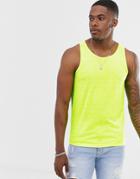Brave Soul Longline Drop Arm Hole Tank-yellow