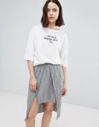 Twiin Anti Embroidered Oversized T-shirt - White