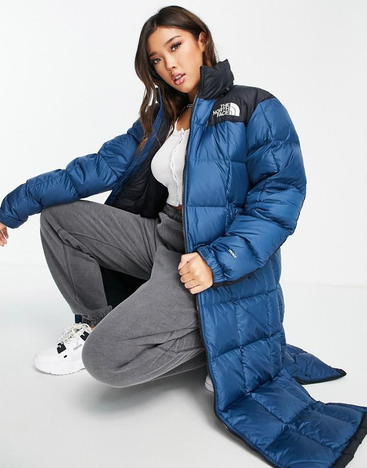 The North Face Lhotse Duster Jacket In Blue-blues