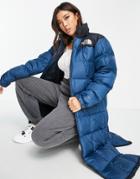 The North Face Lhotse Duster Jacket In Blue-blues