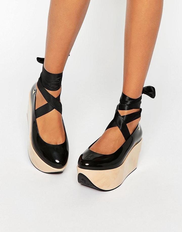 Vivienne Westwood For Melissa Rocking Horse Mega Flatform Shoes - Black