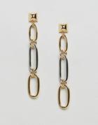 Asos Stud Link Strand Earrings - Multi
