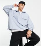 New Look Overhead Utility Jacket In Blue-blues