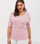 Vero Moda Curve Stripe Jersey T-shirt - Multi
