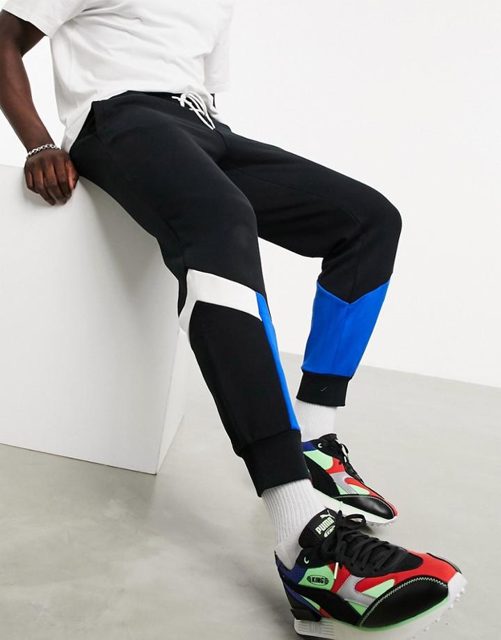 Puma Mcs Sweatpants In Black And Blue