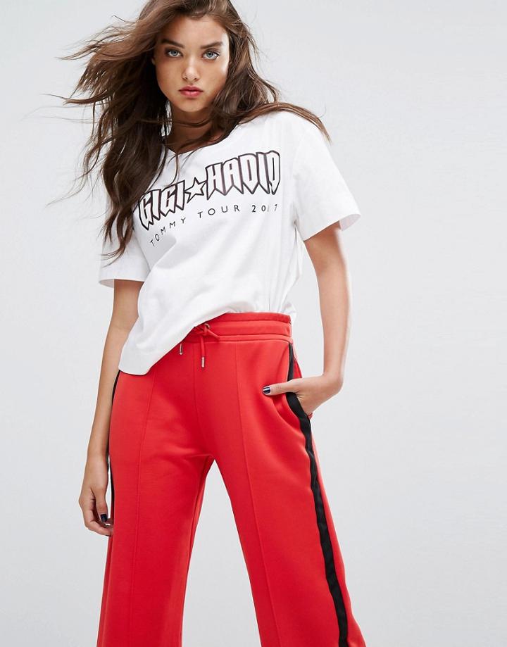 Gigi Hadid Rock Tour Crop T-shirt - White
