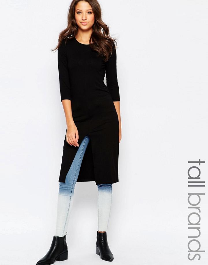 Vero Moda Tall Split Front Top - Black