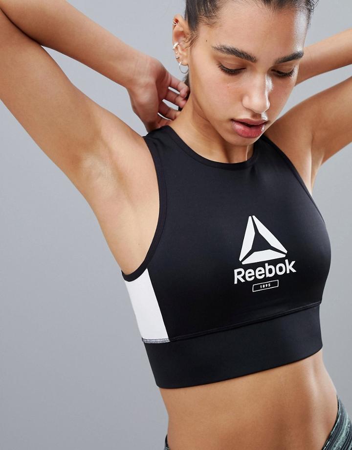 Reebok Training Logo Crop Top-black