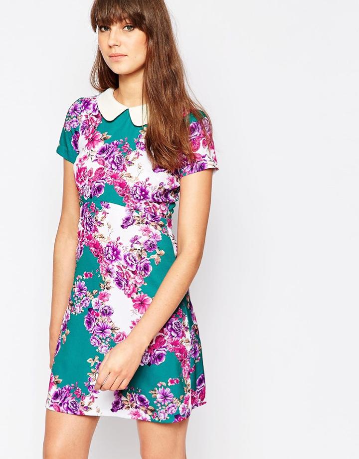Traffic People Sass And Sunshine Perfect Penny Dress With Collar - Green