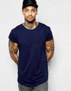 Religion Crew Neck T-shirt With Drop Shoulder - French Navy