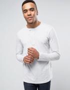 G-star Riban Long Sleeve Top In Grandad Collar - White