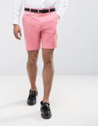Asos Slim Mid Length Smart Short In Pink - Pink