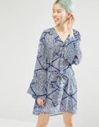 Monki Boho Print Detail Dress - Print