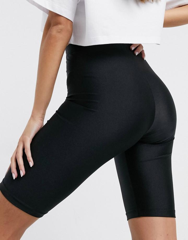 Asos Design Disco Legging Short In Black
