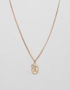 Bershka Multi Pendant Necklace In Gold - Gold