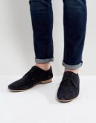 Kg By Kurt Geiger Derby Shoes In Navy Suede - Blue