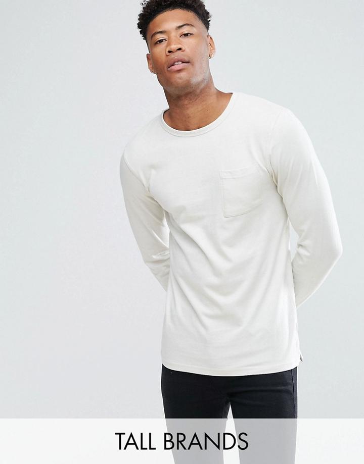 Another Influence Tall Long Sleeve Pocket T-shirt - Gray