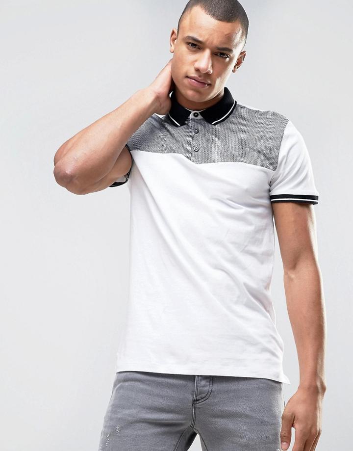 New Look Polo Shirt In White - White