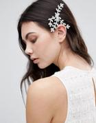 Krystal Swarovski Leafy Statement Hair Comb - Clear