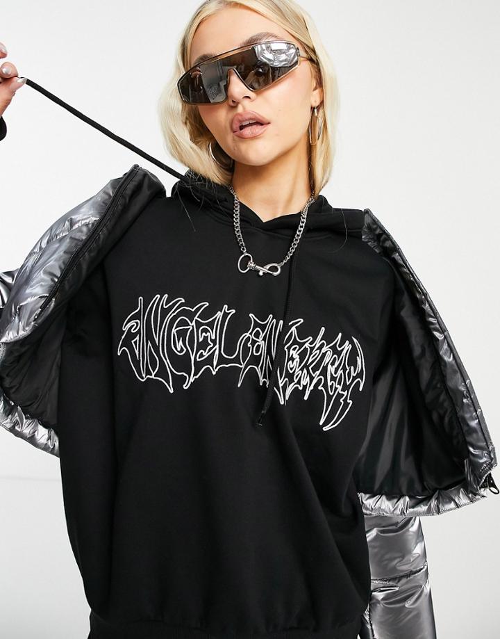 Weekday Alisa Angel Energy Hoodie In Black