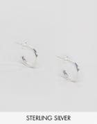 Designb Hoop Earrings In Sterling Silver Exclusive To Asos - Silver
