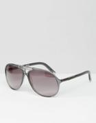 Karl Largerfeld Aviator Sunglasses In Blue - Blue