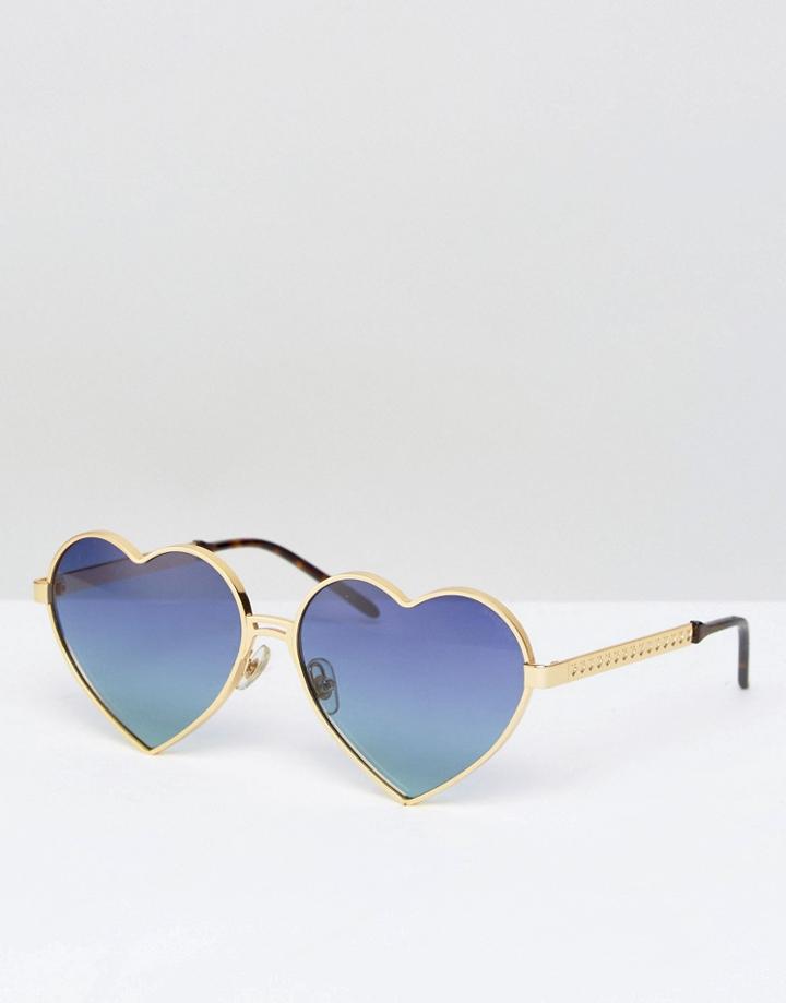 Wildfox Lolita Heart Shape Sunglasses - Gold