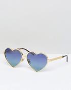 Wildfox Lolita Heart Shape Sunglasses - Gold