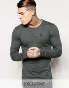Religion Jersey Long Sleeve Top - Gray
