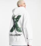 Collusion Branded Oversized Hoodie In White