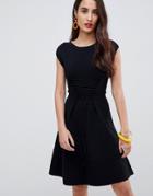 French Connection Kai Knitted Skater Dress With Lacing-black