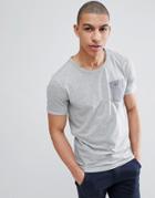 Tommy Hilfiger Tonal Pocket T-shirt In Gray Heather - Gray