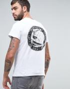 Dead Vintage Skeleton Surf Back Print T-shirt - White