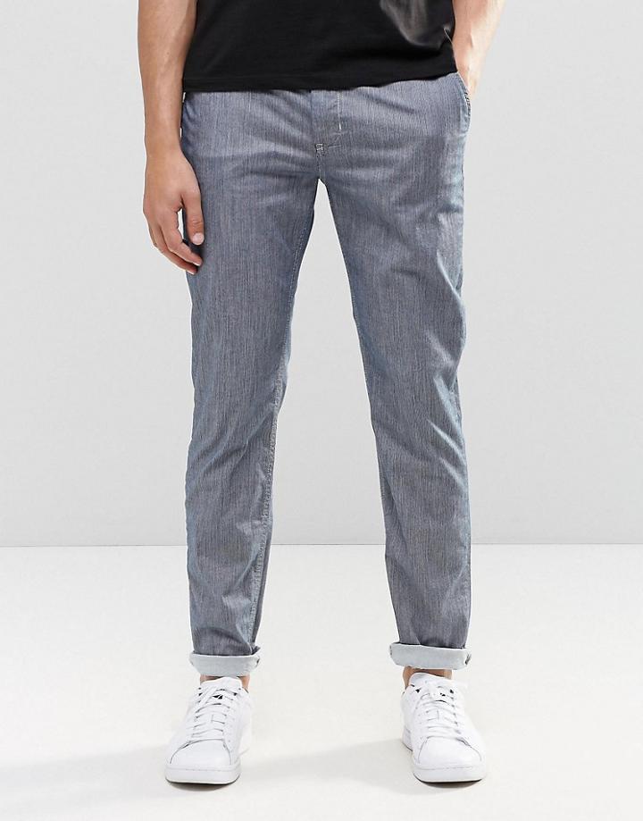 Lee Arvin Slim Tapered Pinstripe Chino - Navy Pinstripe