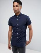 Jack & Jones Premium Slim Short Sleeve Shirt - Navy