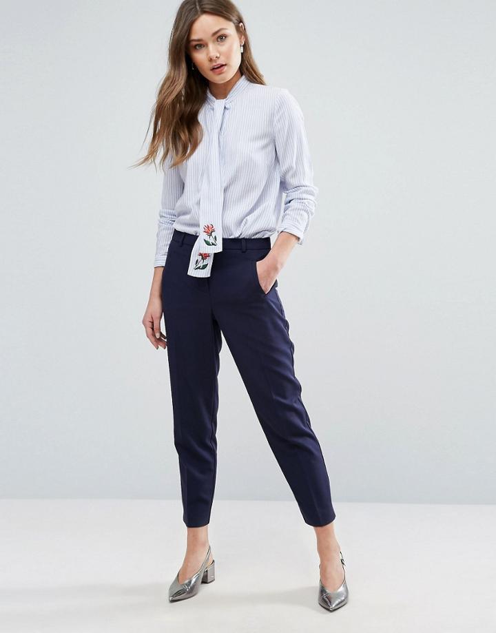 New Look Tapered Leg Pants - Blue