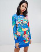 Love Moschino Around The Worlds Sweat Dress - Multi