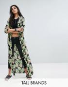 Noisy May Tall Maxi Kimono In Pineapple Print - Multi