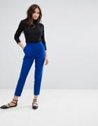 Oasis Frill Tailored Pants - Blue
