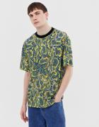 Collusion Fit Snake Print T-shirt - Multi