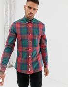 River Island Shirt In Red And Green Check - Red