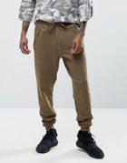 Criminal Damage Olive Tracksuit Joggers With Woven Waistband - Green